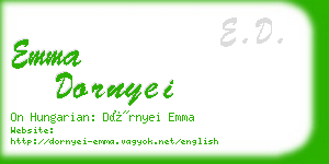 emma dornyei business card